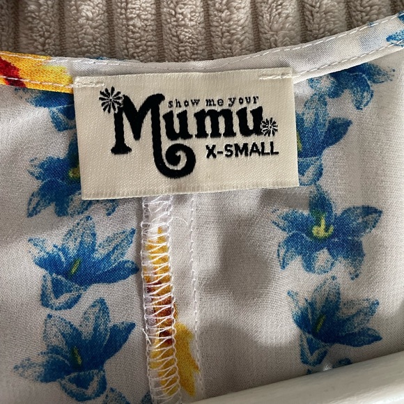 EUC Show Me Your MuMu Women’s Off Shoulder Floral Print V Neck Flowy Blouse XS - Picture 7 of 7